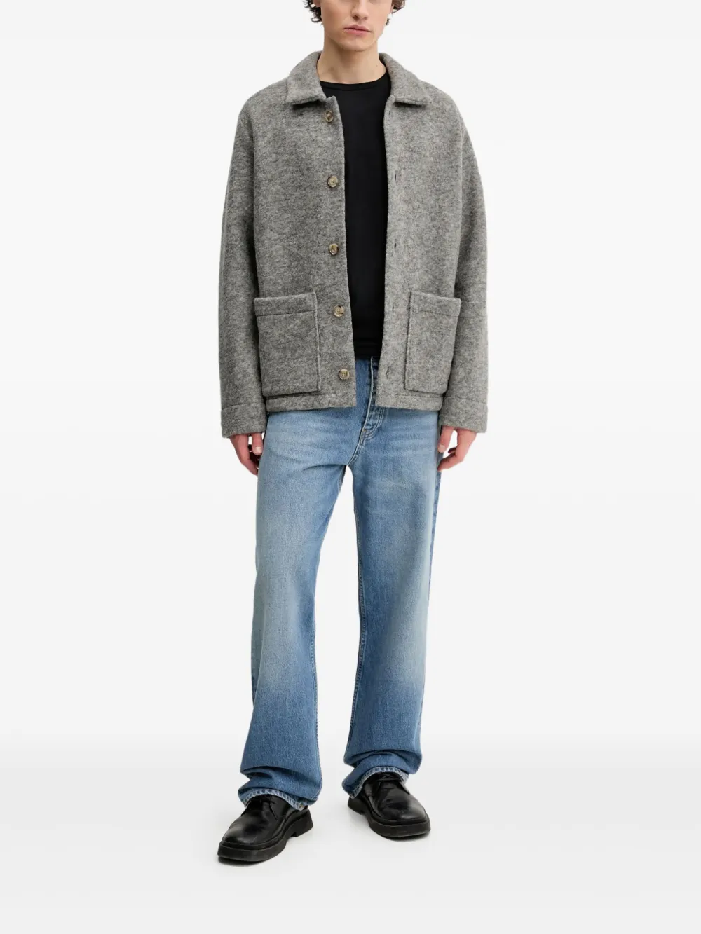 A.P.C. Thais patch-pocket wool-blend jacket | Grey | Image 1