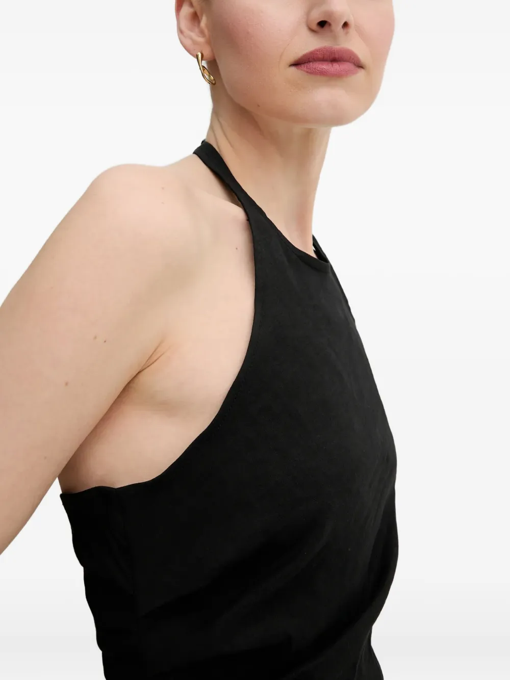 A.L.C. Gedrapeerde halterjurk Zwart