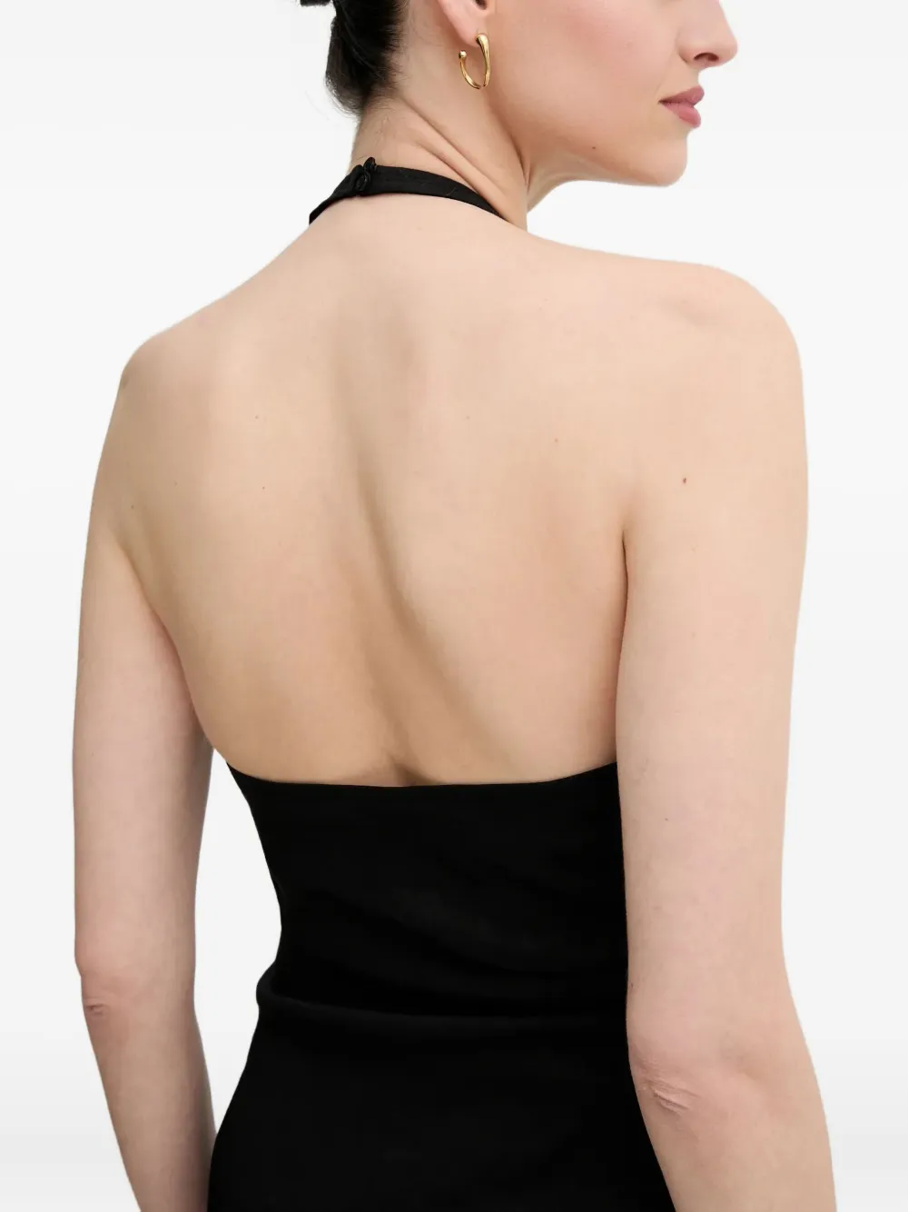 A.L.C. Gedrapeerde halterjurk Zwart