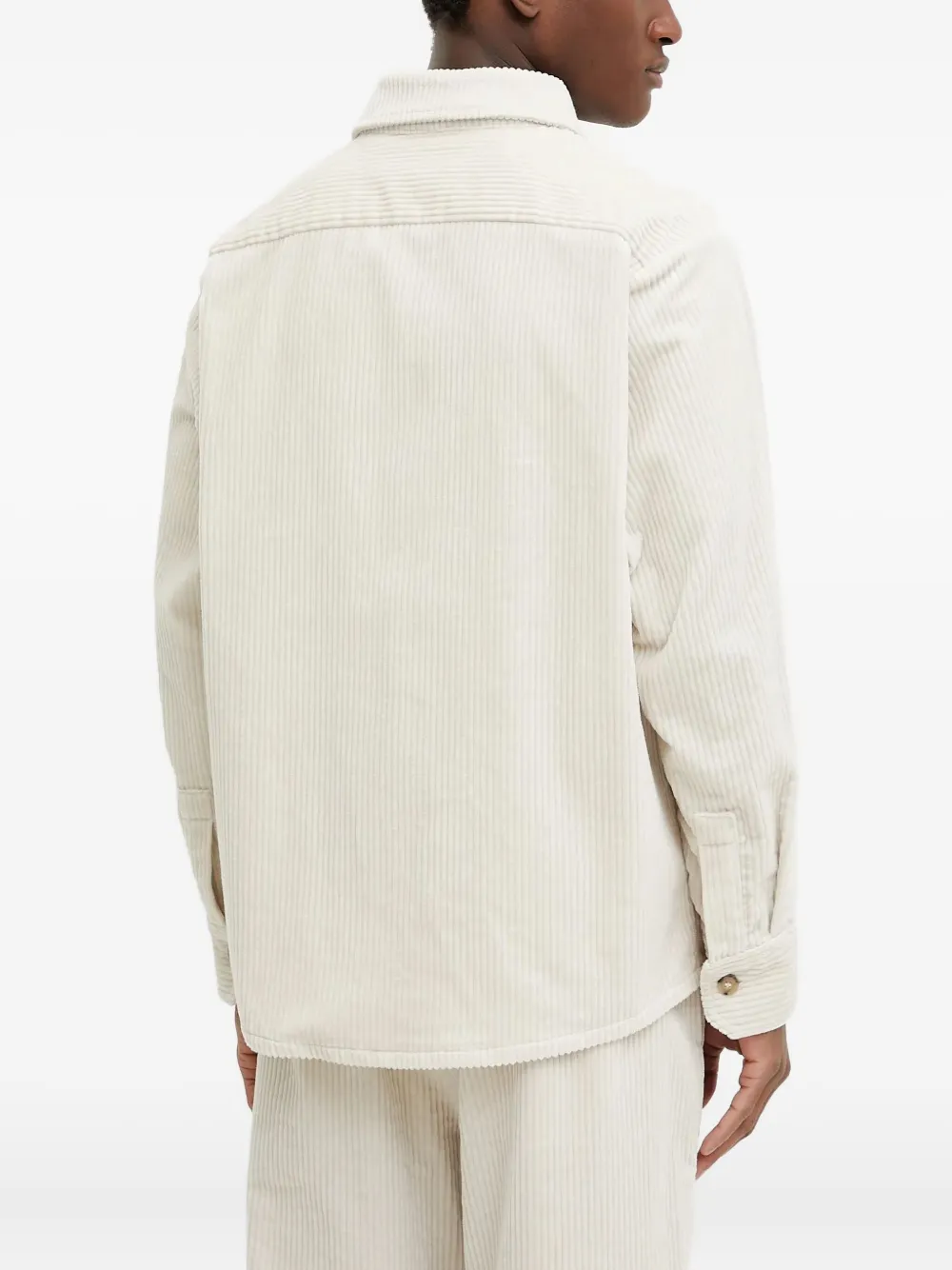 A.P.C. Boris gestreept overhemd Beige