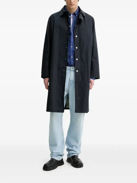 A.P.C. Cappotti button-fastening longline coat