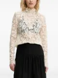 A.L.C. lace mock-neck blouse - White