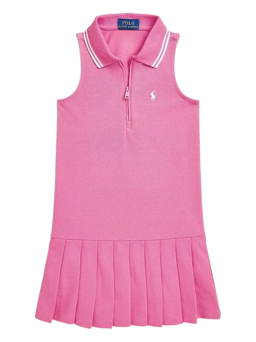 Polo Ralph Lauren pleated zip-front dress | Pink | Image 1