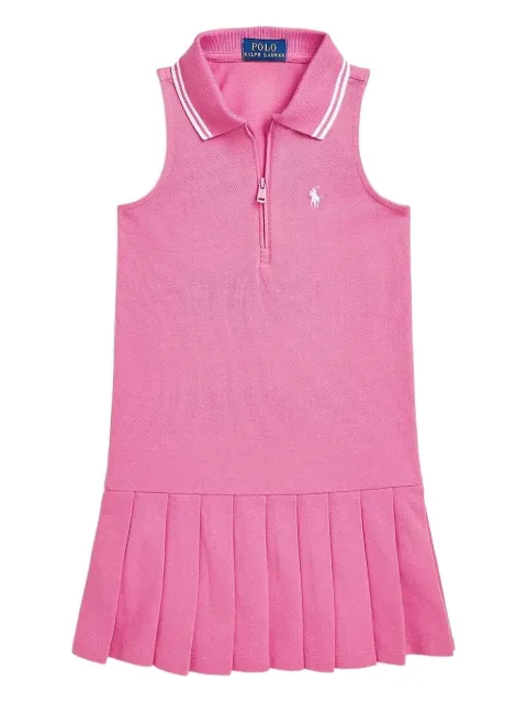 Polo Ralph Lauren pleated zip-front dress