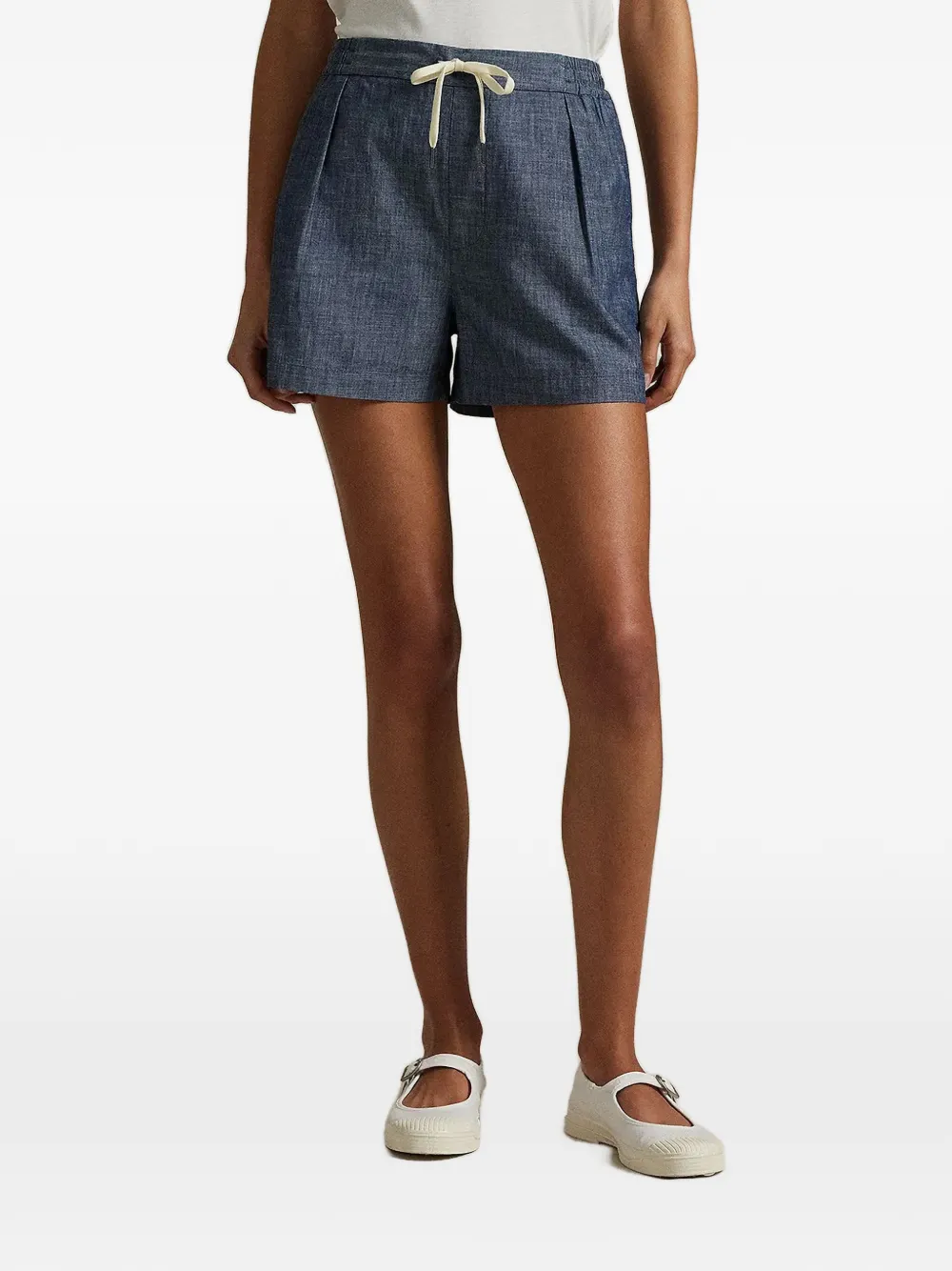 Polo Ralph Lauren drawstring pleated shorts - Blau