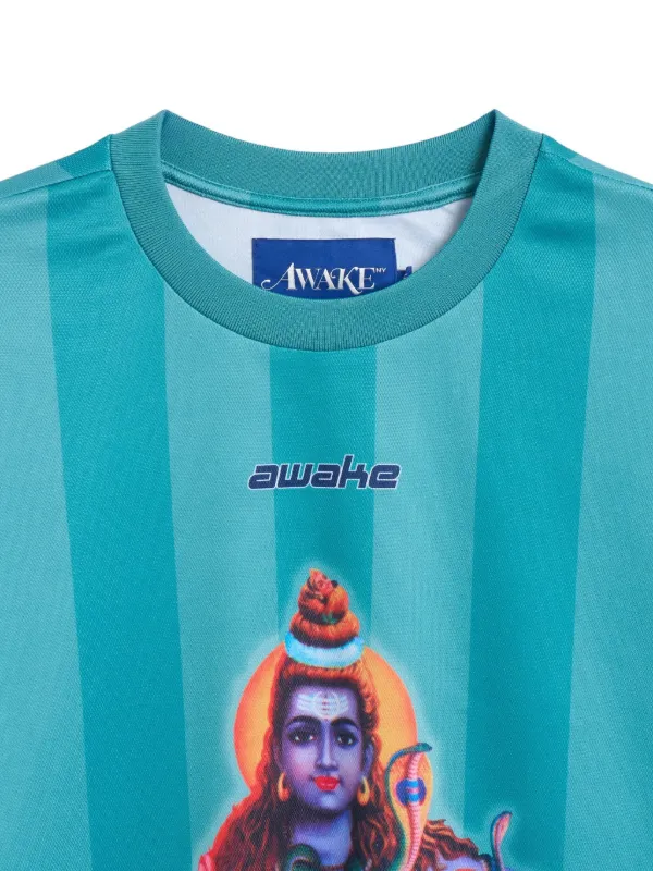 Awake NY Graphic Jersey T-shirt | Blue | FARFETCH