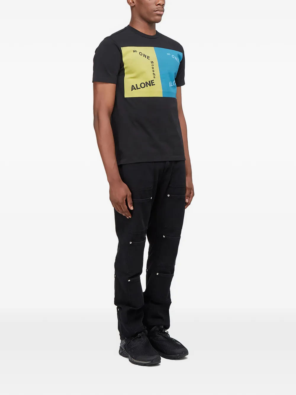 DUST T-shirt met ronde hals Zwart