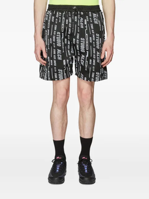 STUDIO ALCH logo-motif panelled track shorts