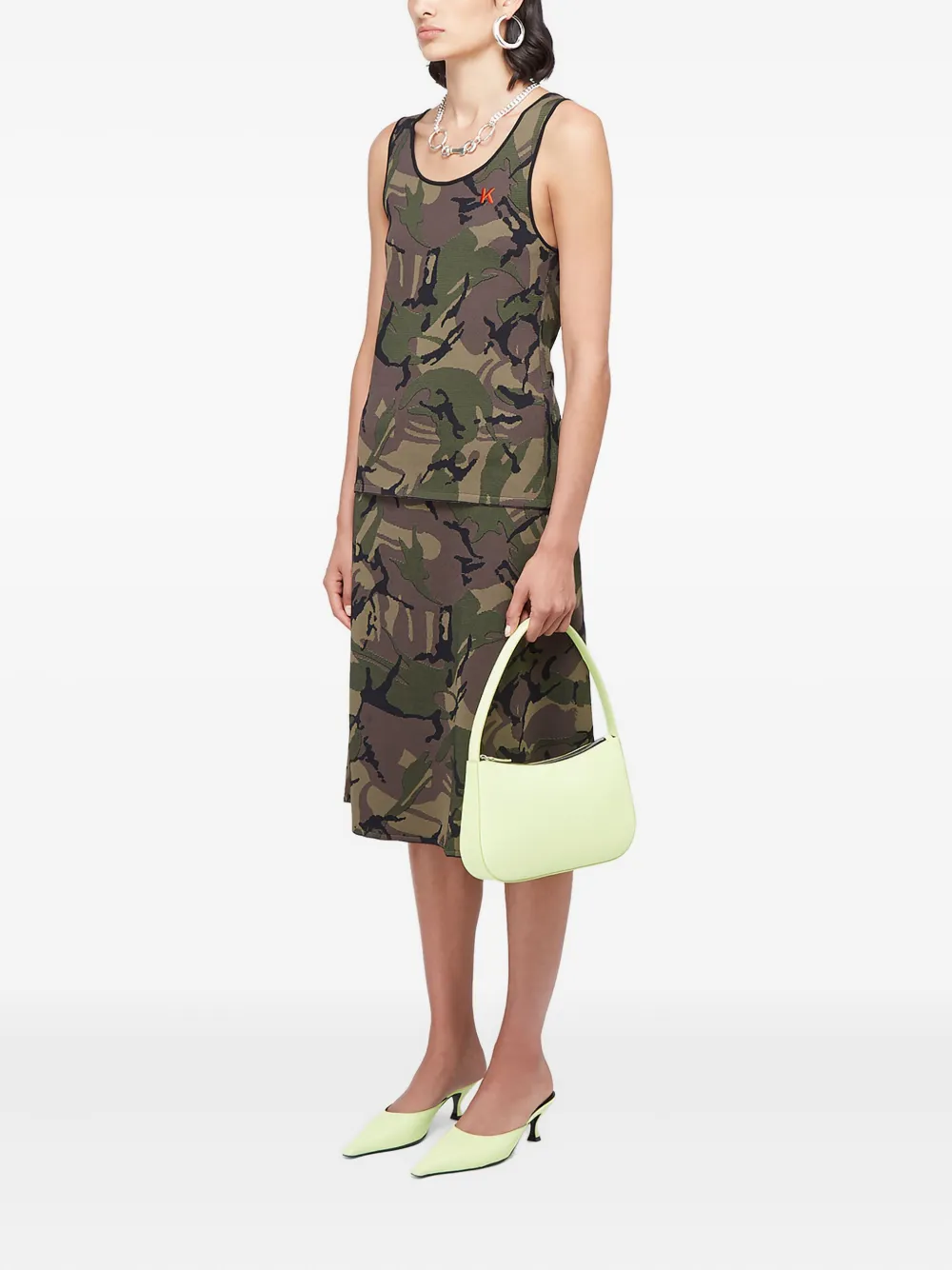 Kwaidan Editions camouflage scoop-neck tank top | Vests & Tank Tops | Image 2