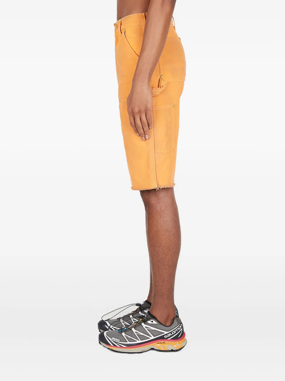 NOTSONORMAL Denim shorts met verwassen effect Oranje