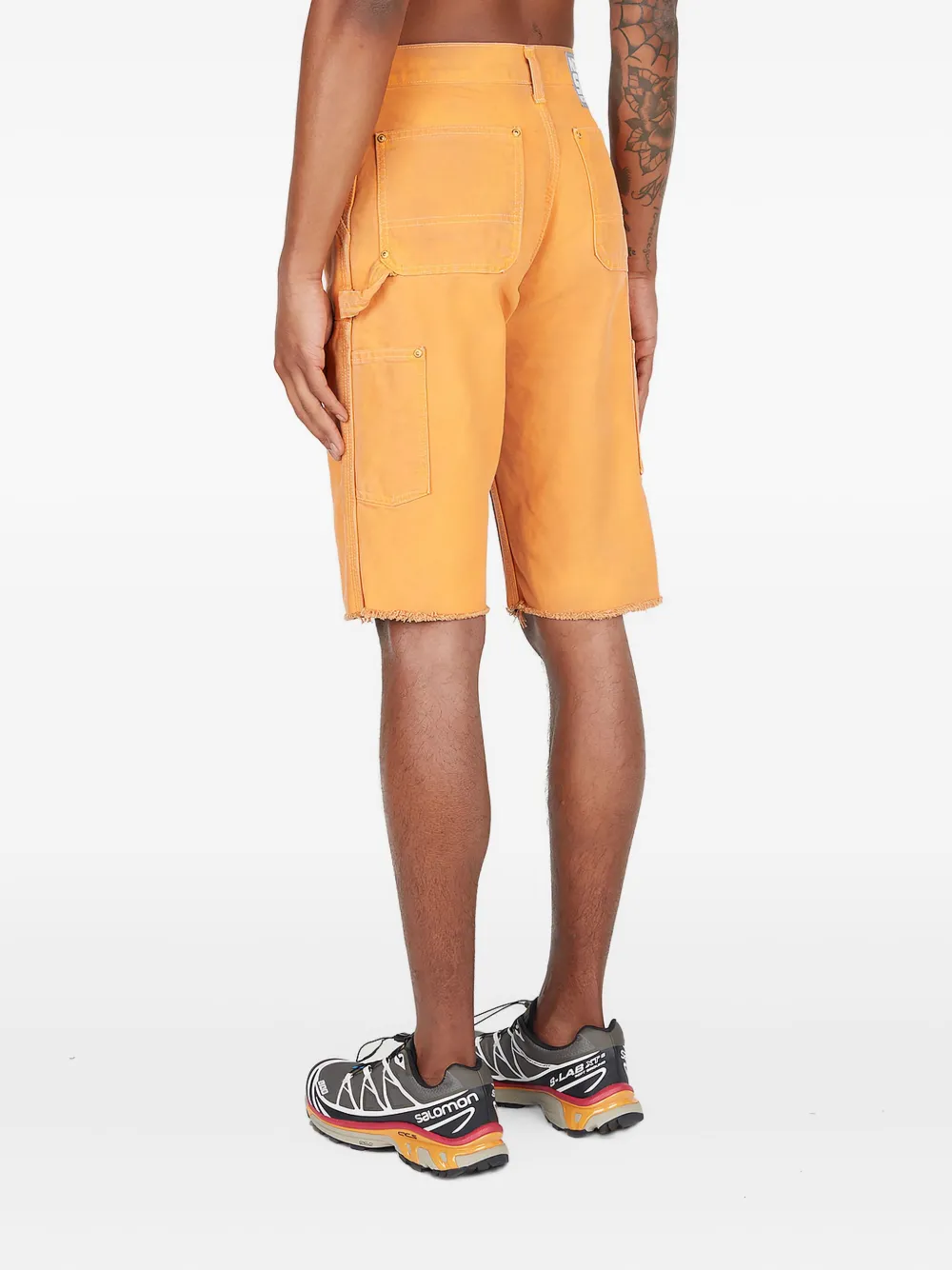 NOTSONORMAL Denim shorts met verwassen effect Oranje