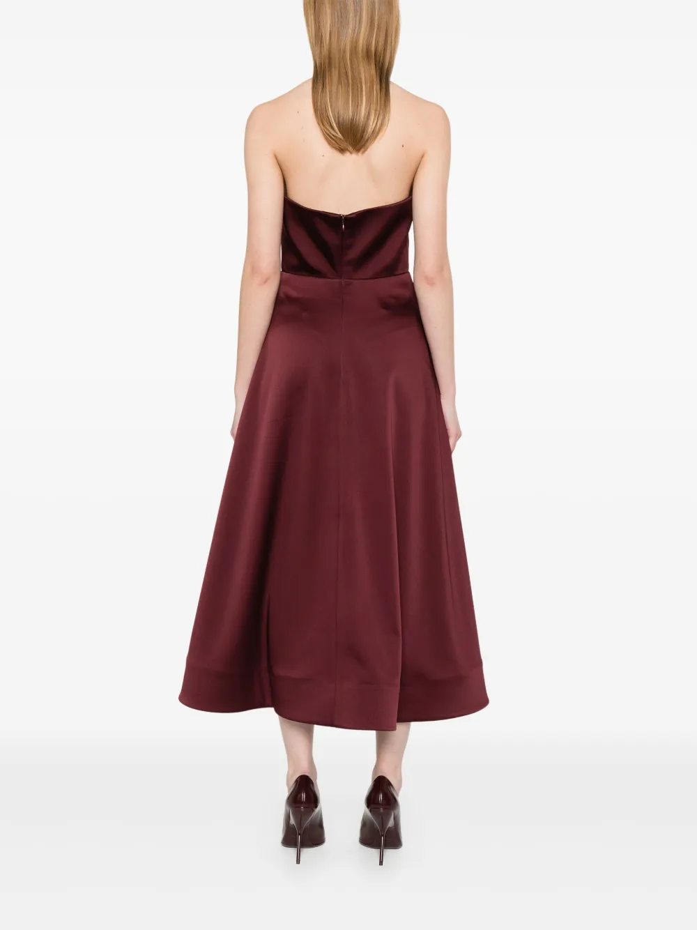 Rebecca Vallance Merlot midi-jurk Rood