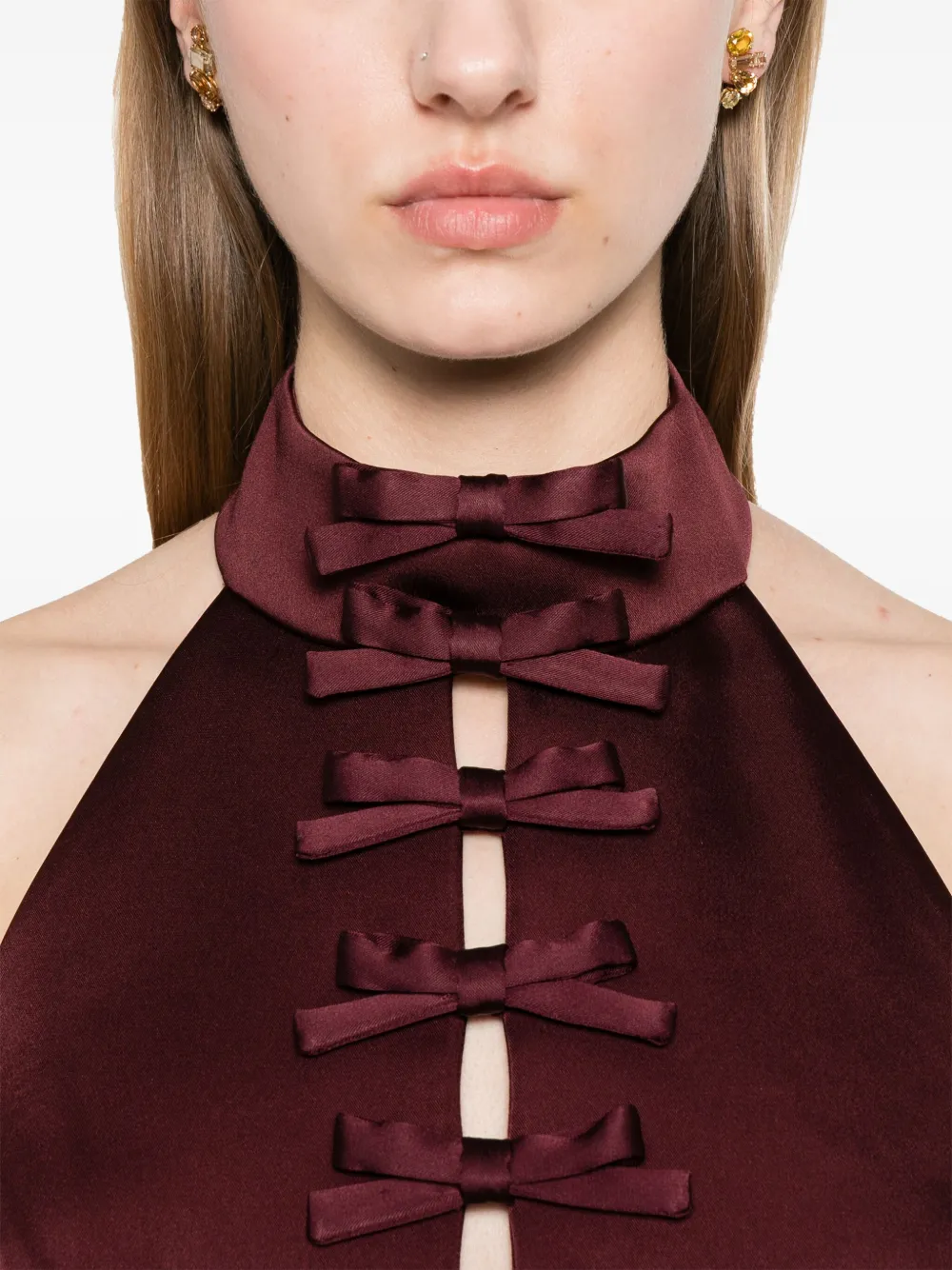 Rebecca Vallance Merlot midi-jurk Rood