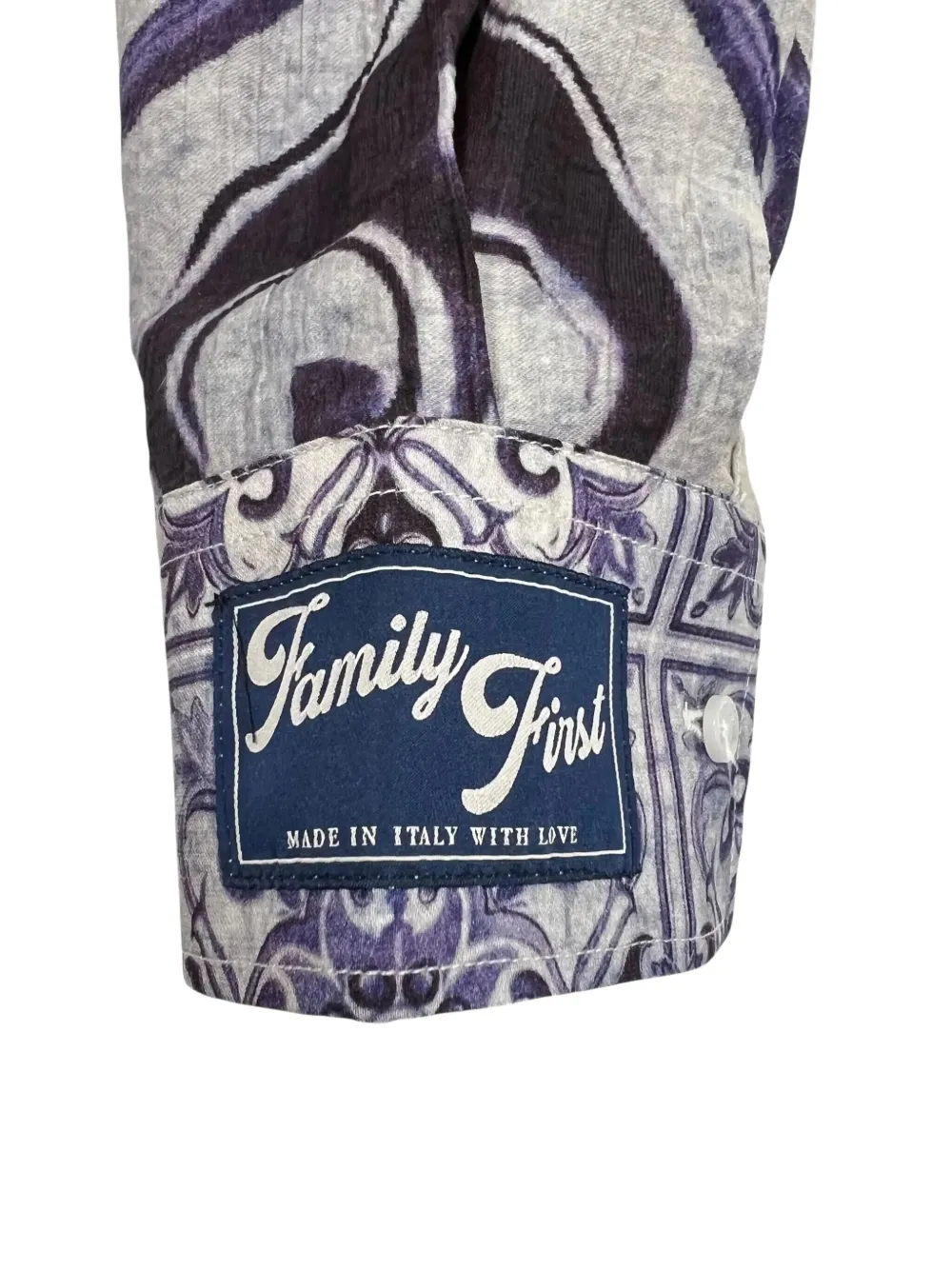 Family First Amalfi overhemd met print en lange mouwen Paars