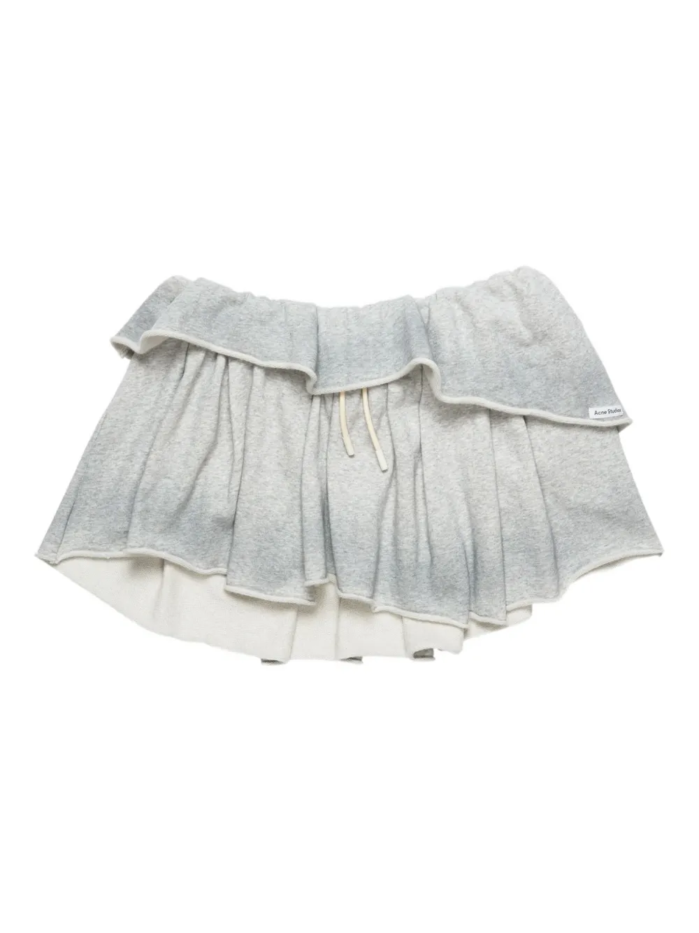 Acne Studios Drawstring Mini Skirt In Gray