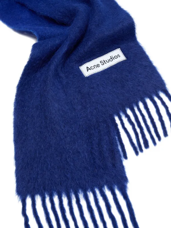 Acne Studios フリンジ スカーフ | ブルー | FARFETCH JP