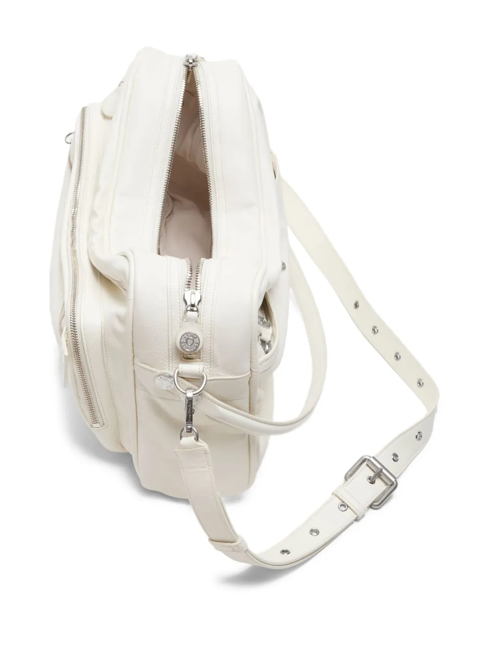 Acne Studios Camero leren schoudertas Wit