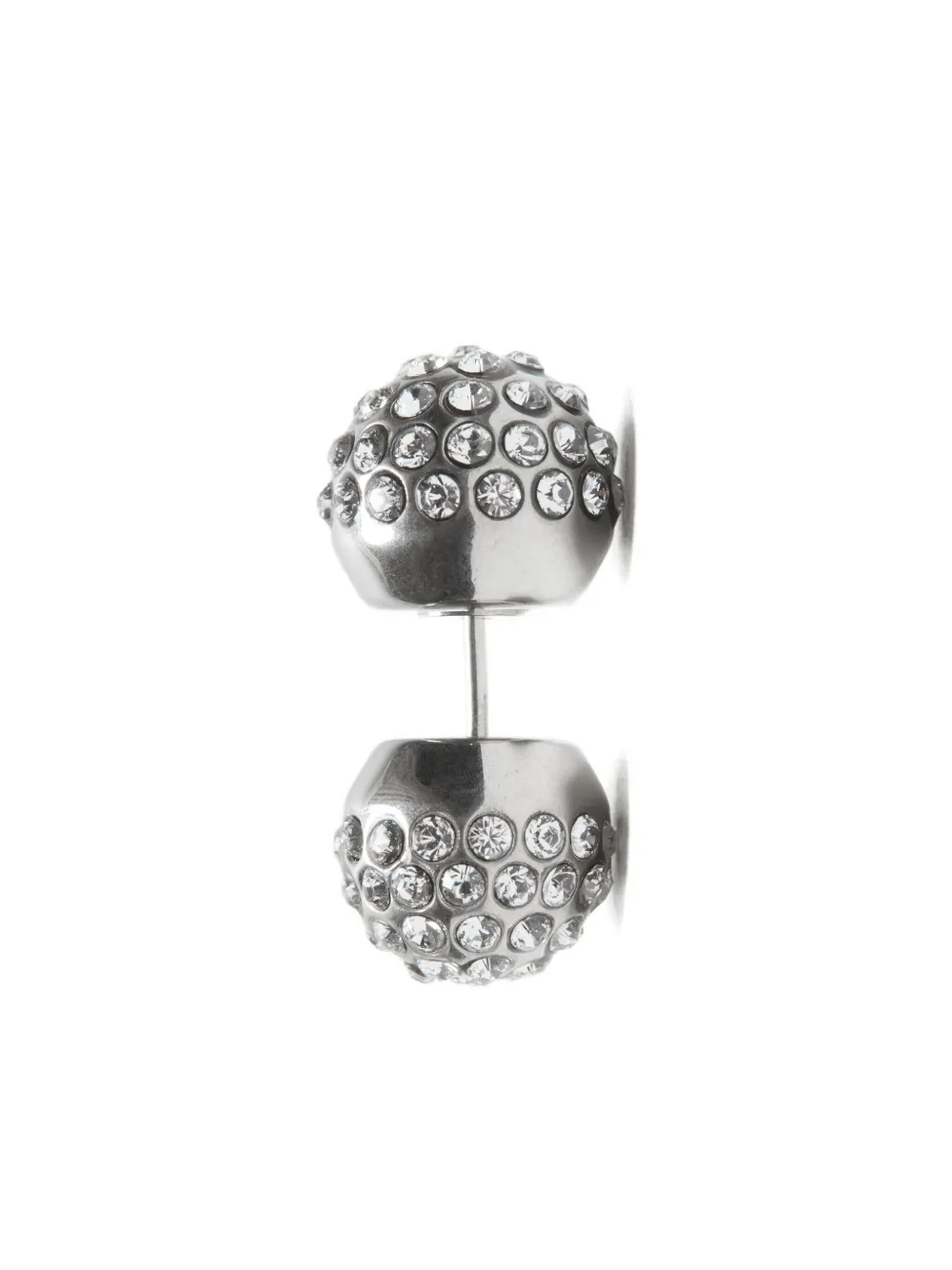 Acne Studios Crystal-embellished Ball Earrings In Metallic