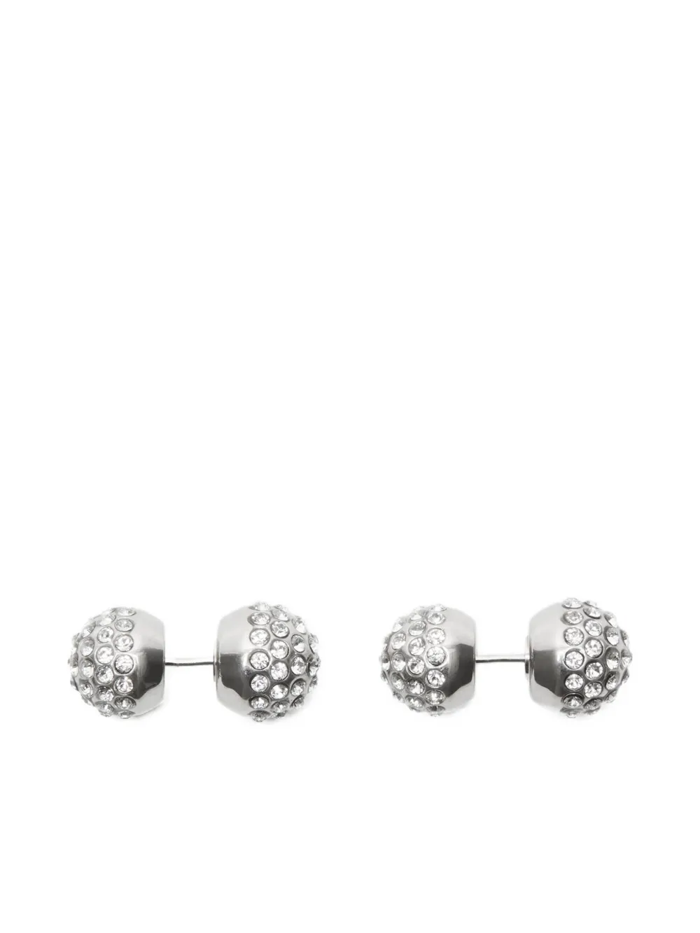 Acne Studios crystal-embellished ball earrings | Silver | Image 1