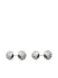 Acne Studios crystal-embellished ball earrings - Silver