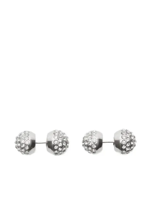 Acne Studios crystal-embellished ball earrings