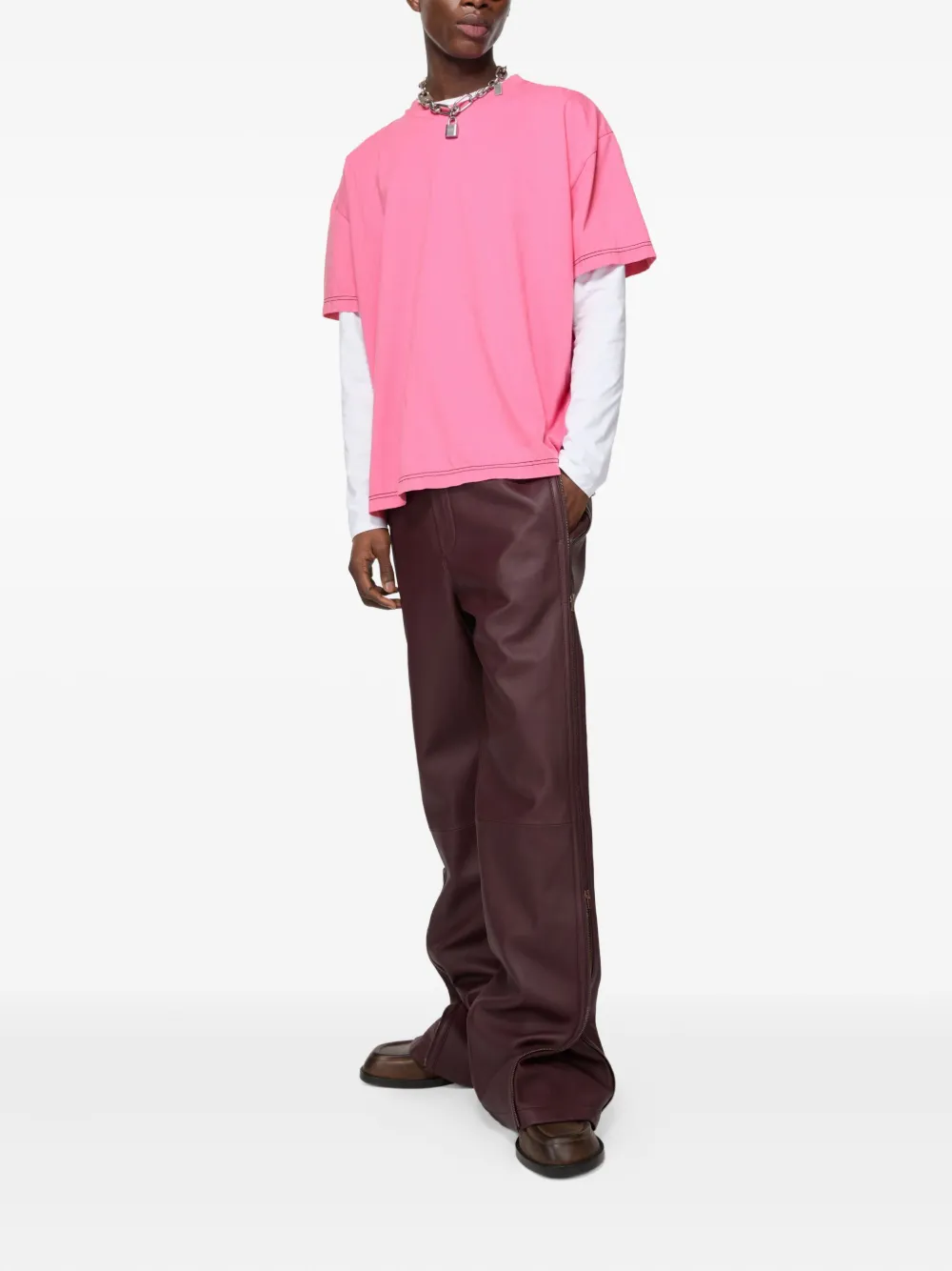  Acne Studios Logo-print T-shirt - Pink 