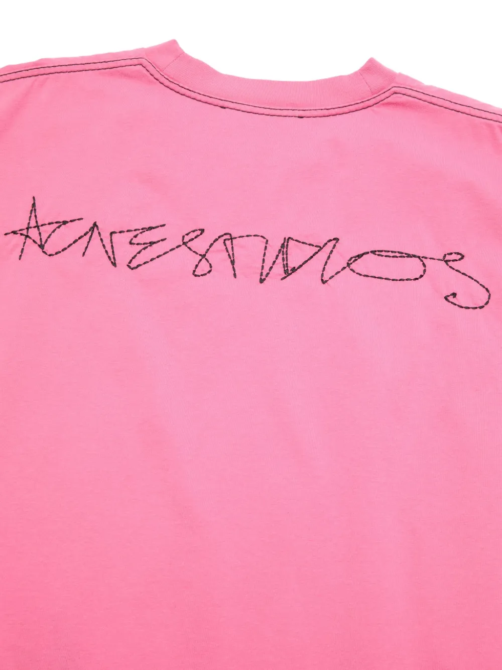 Acne Studios Logo-print T-shirt In Pink