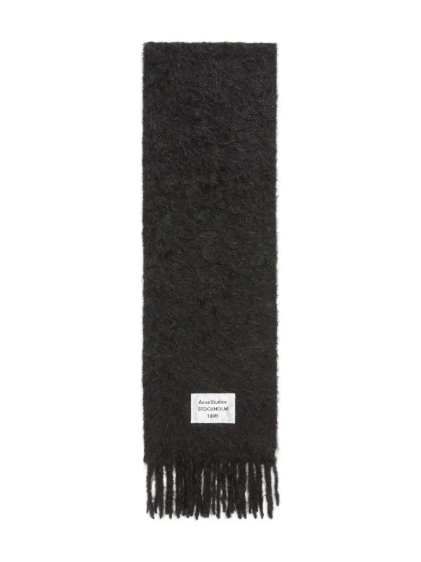 Acne Studios フリンジ スカーフ | ブラック | FARFETCH JP