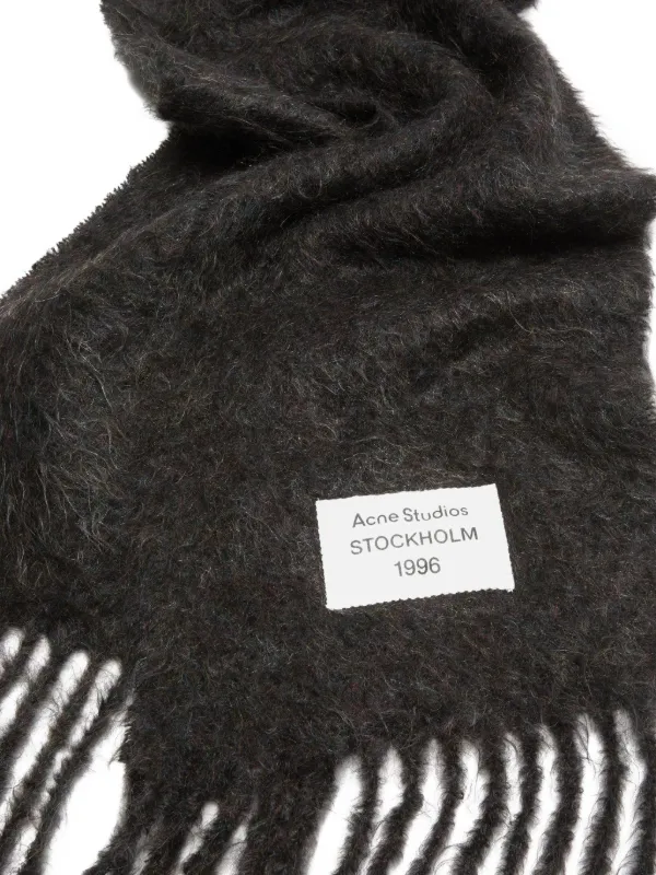Acne Studios フリンジ スカーフ | ブラック | FARFETCH JP