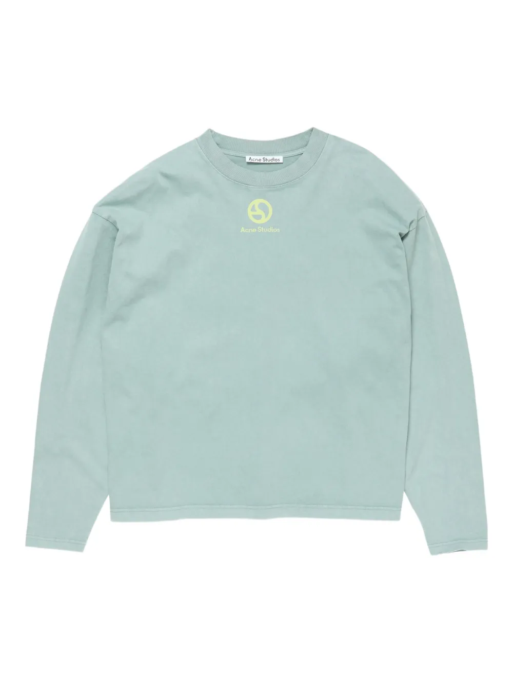 Acne Studios camiseta con manga larga y logo estampado | verde | Image 1