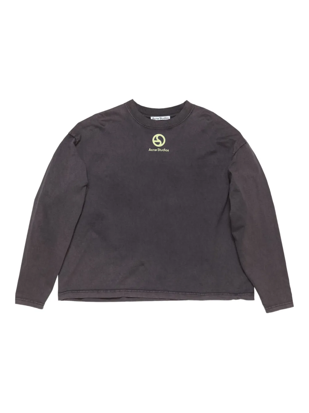Acne Studios camiseta con manga larga y logo estampado | gris | Image 1
