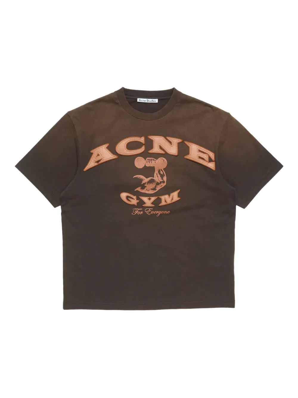 Acne Studios logo-appliqué T-shirt Bruin