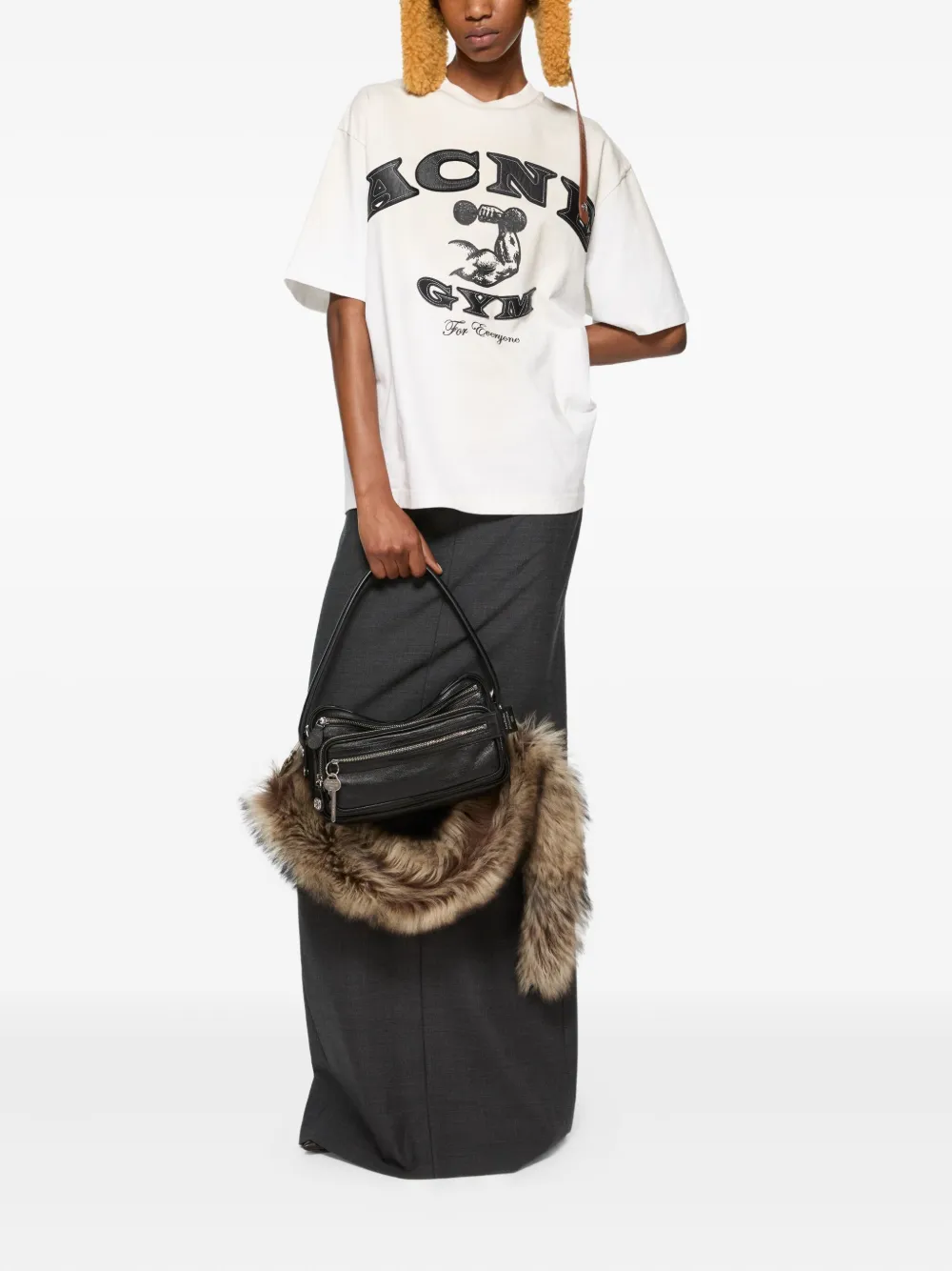 Acne Studios logo-print T-shirt Beige