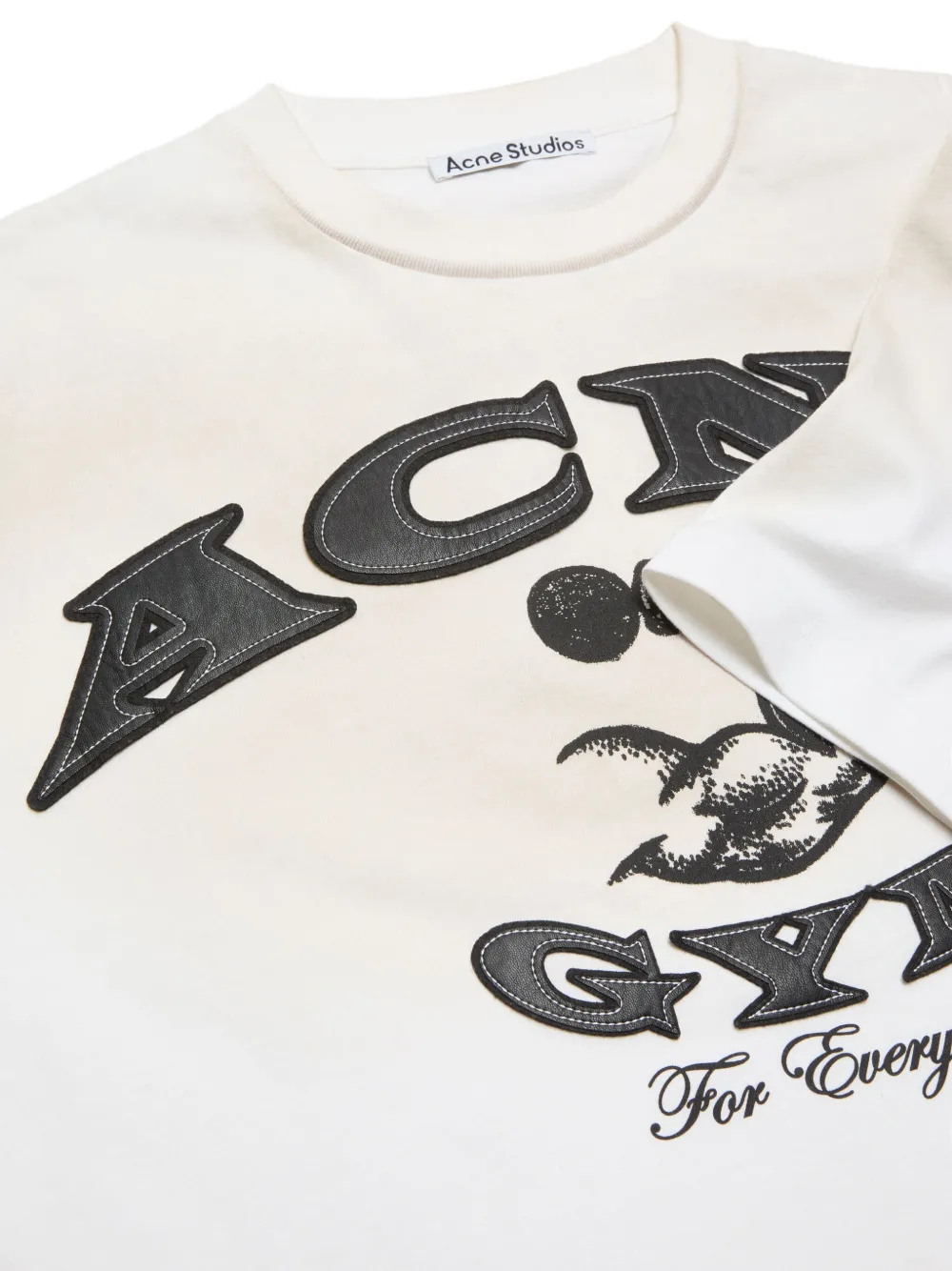 Acne Studios logo-print T-shirt Beige