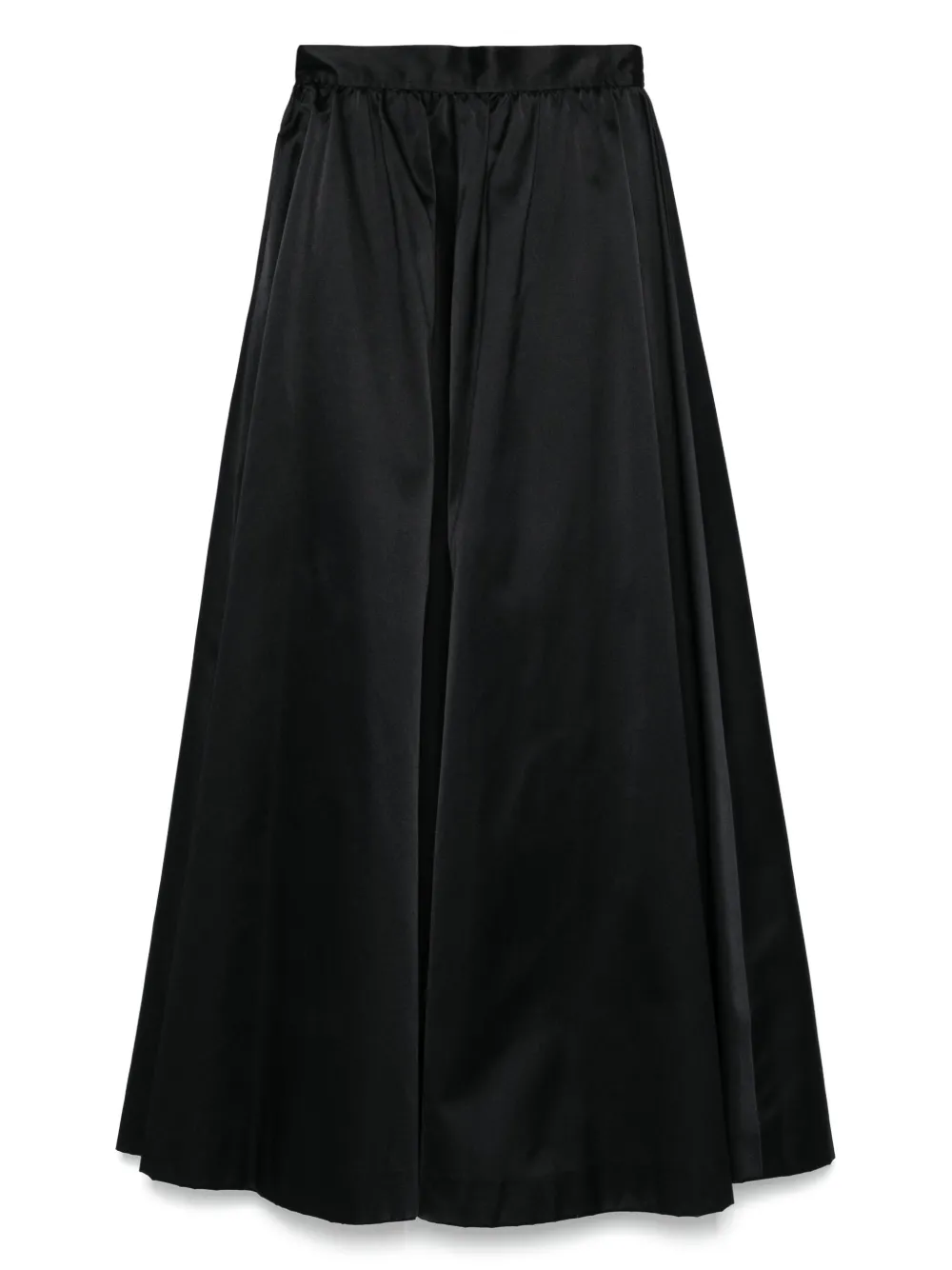 Saint Laurent Pre-Owned 1970s satijnen maxi-rok - Zwart