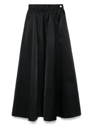 Moncler logo-patch belted-waist Skirt | Black | FARFETCH