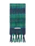 Acne Studios plaid fringed scarf - Blue