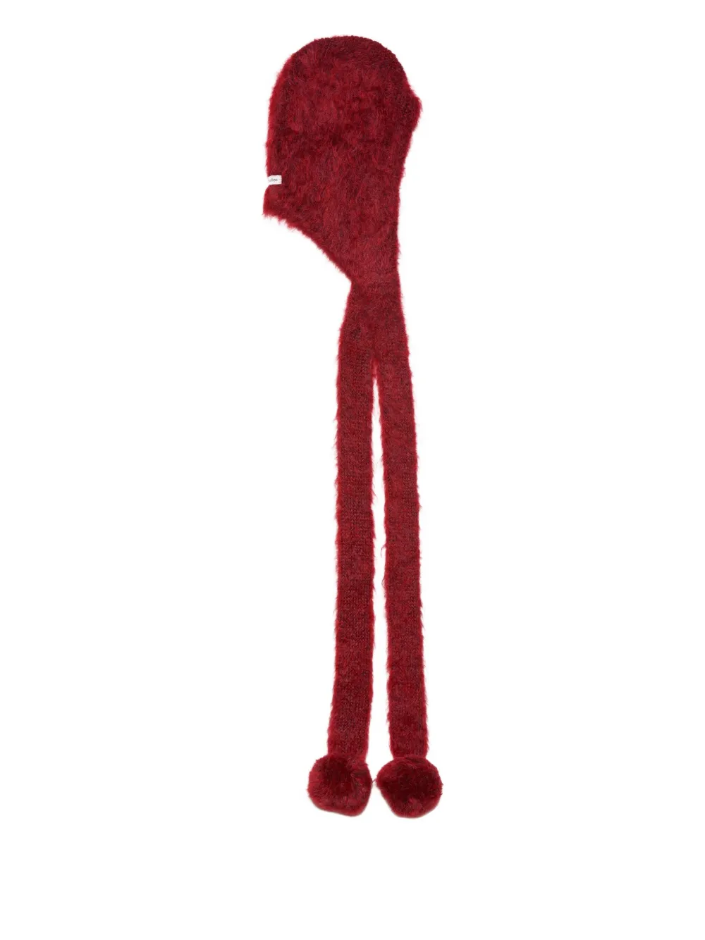 Acne Studios Pompom-detailing Hat In Burgundy