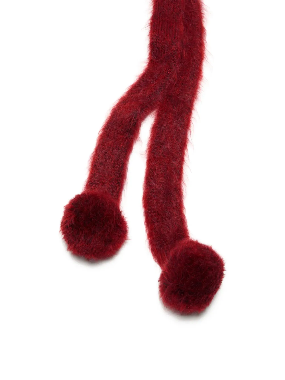 Acne Studios Pompom-detailing Hat In Burgundy
