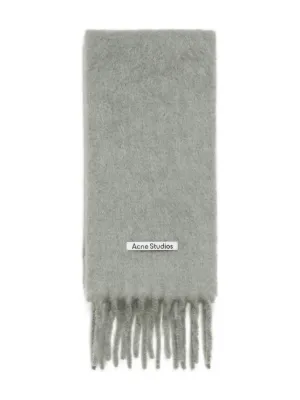 Acne Studios フリンジ スカーフ | グレー | FARFETCH JP