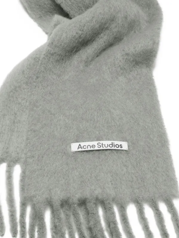 Acne Studios フリンジ スカーフ | グレー | FARFETCH JP