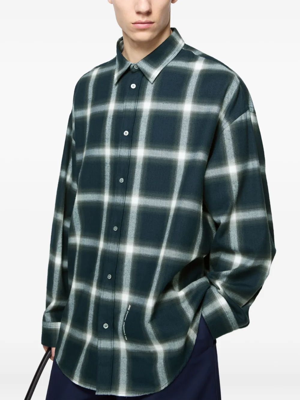 Acne Studios Geruit overhemd Groen