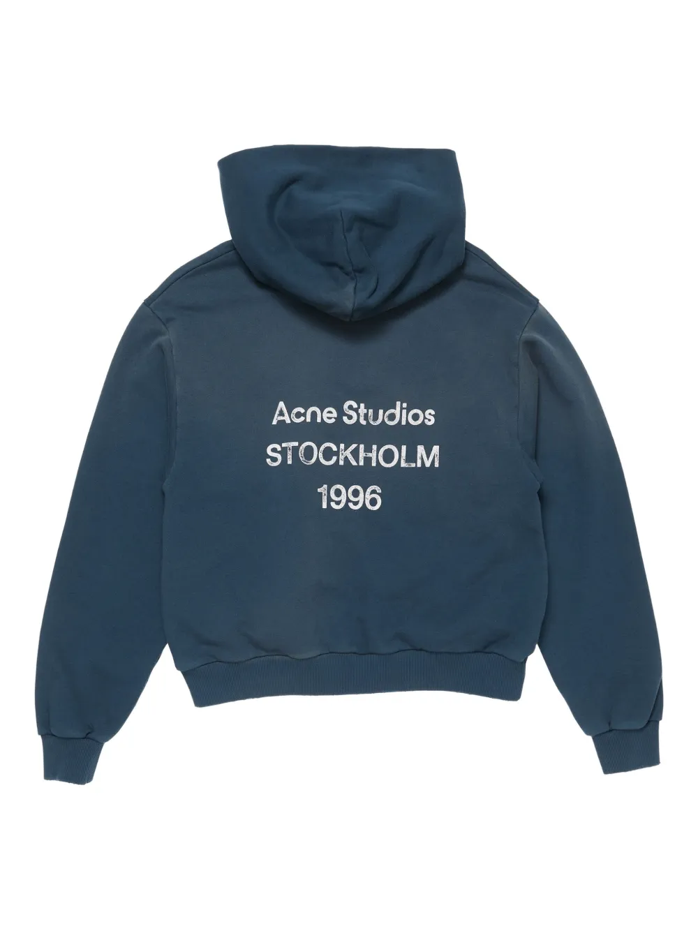Acne Studios Logo-print Hoodie In Blue