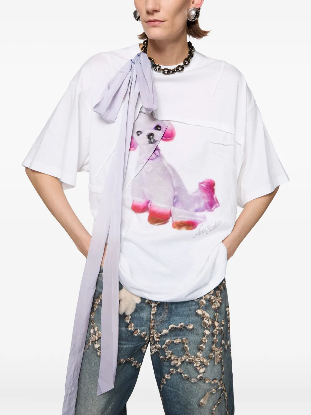 Acne Studios Graphic T-shirt In White