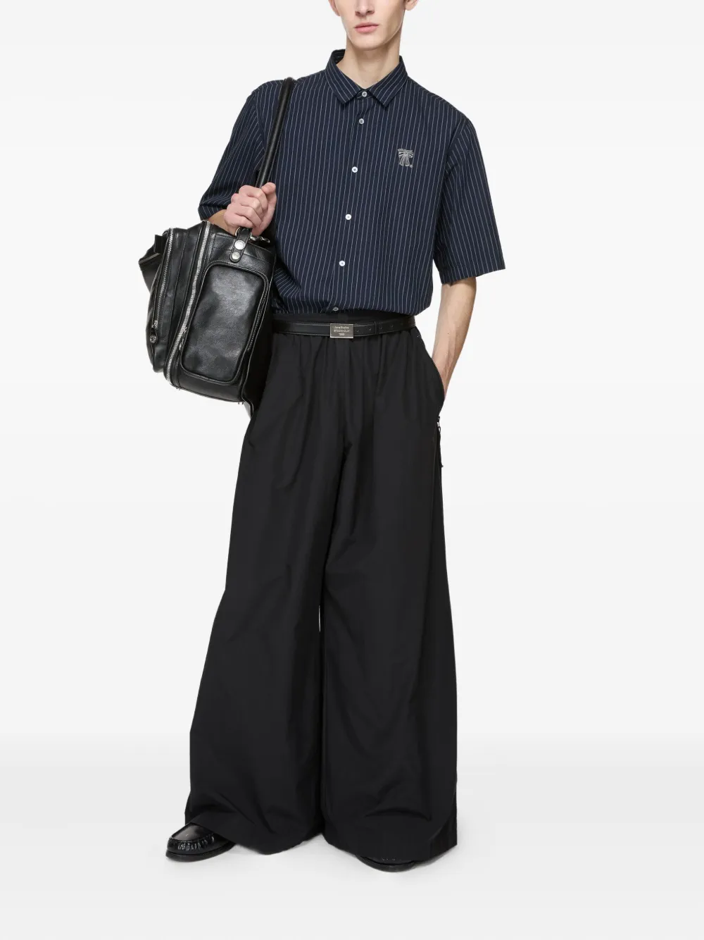 Acne Studios striped short-sleeve shirt Blauw