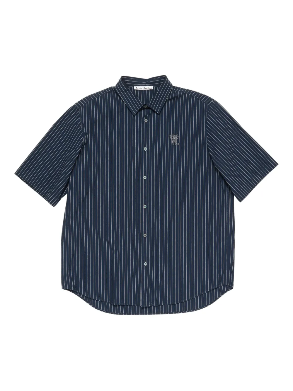 Acne Studios striped short-sleeve shirt Blauw