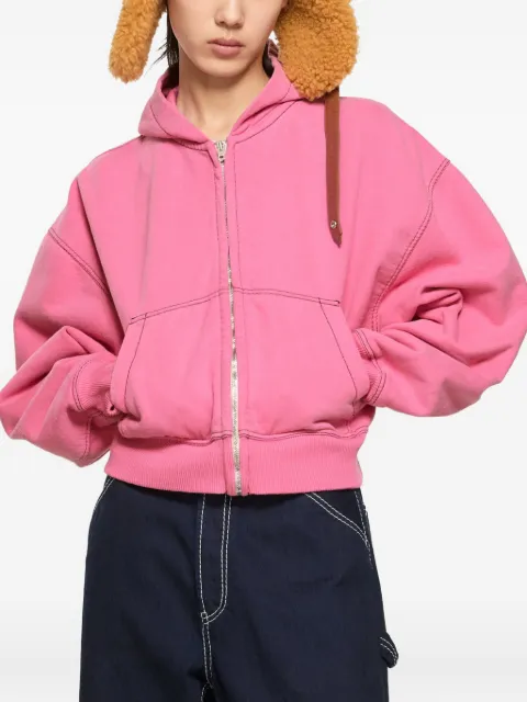 Acne Studios zip-up stitched hoodie  