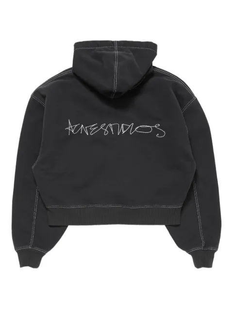 Acne Studios contrast-stitch zip-up hoodie