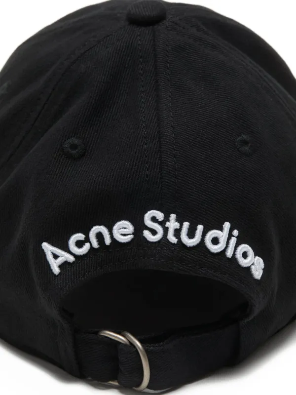 Acne Studios Twill Logo Cap | Black | FARFETCH