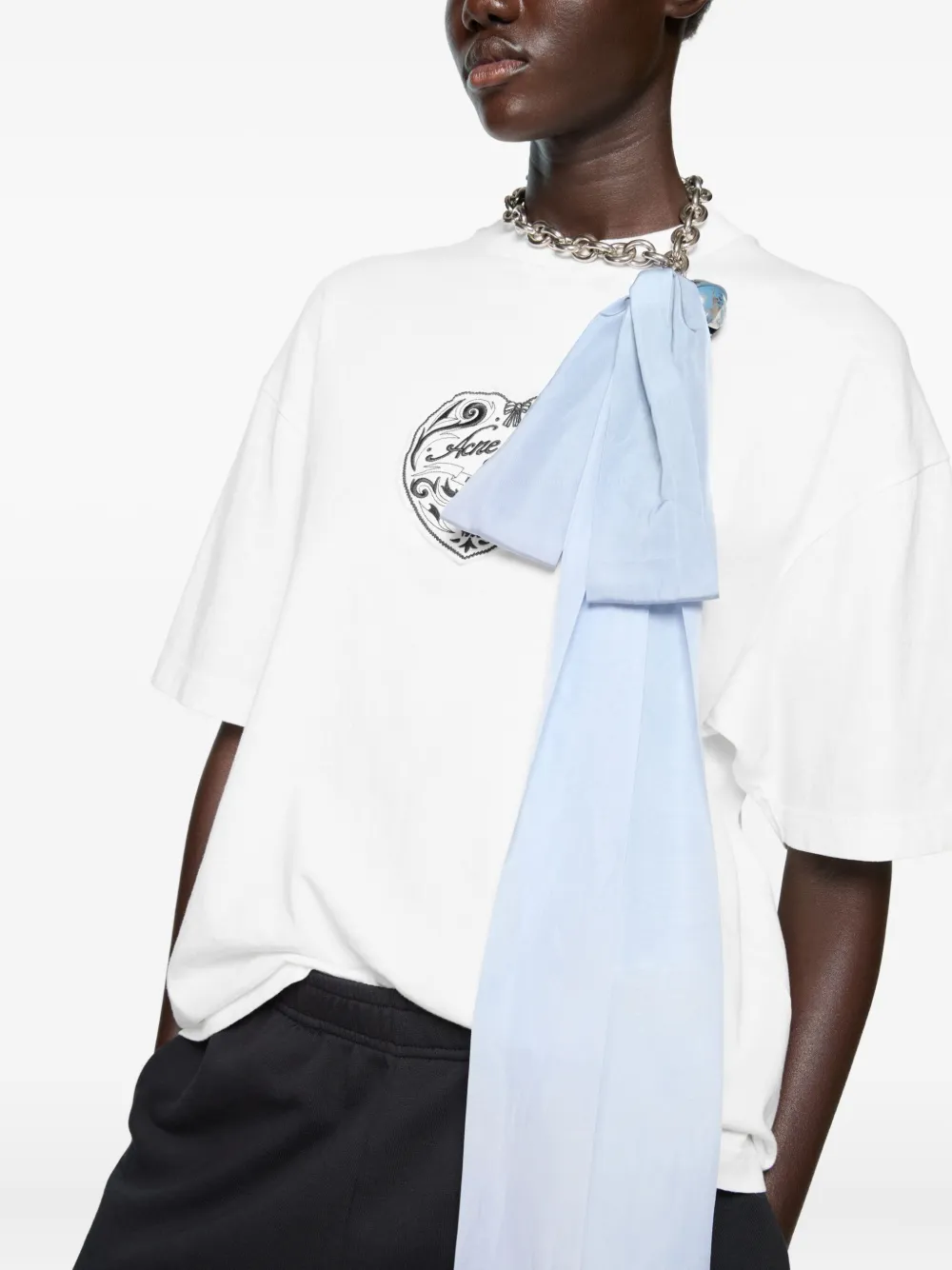 Acne Studios Heart-patch T-shirt In White